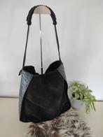 Vintage buffelleer shoppertas bloemmotief, Ophalen of Verzenden, Zo goed als nieuw, Shopper