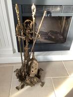 Antiek messing haardstel, Antiek en Kunst, Ophalen of Verzenden, Koper