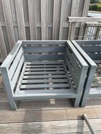 Intratuin Norma tuinstoel fauteuil 2 stuks plus hocker, Tuin en Terras, Tuinbanken, Ophalen, Gebruikt, Aluminium