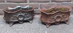2 gietijzeren brocante jardinière, Ophalen of Verzenden, Zo goed als nieuw