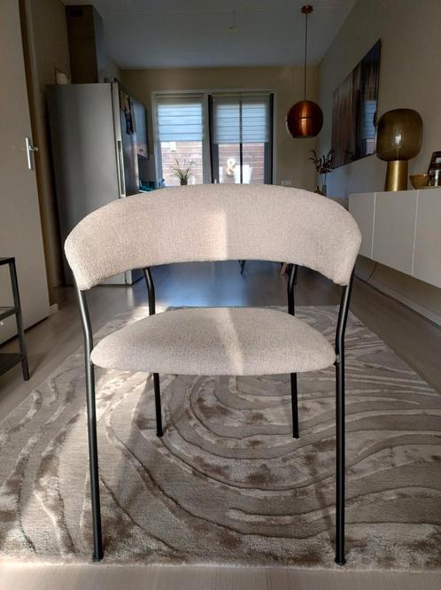 Eetkamerstoelen Dyyk set van 4 grijsbeige *NIEUW*, Huis en Inrichting, Stoelen, Nieuw, Vier, Stof, Overige kleuren, Ophalen