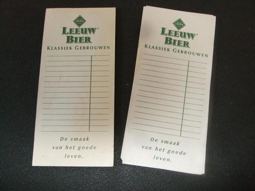 Leeuw bier notepads / notitieboekje (nr.1) 2 stuks, Verzamelen, Biermerken, Nieuw, Overige typen, Leeuw, Ophalen of Verzenden