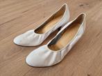 Witte leren dansschoenen Jeanne Marie, maat 7, hak 4cm, Ophalen of Verzenden, Zo goed als nieuw, Schoenen
