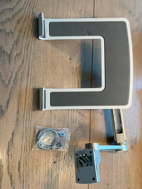 Dataflex Laptophouder – Wit/Zilver – In Topstaat, Computers en Software, Laptopstandaarden, Zo goed als nieuw, In diepte verstelbaar