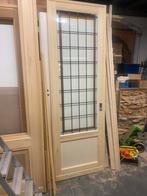 Massief houten schuifdeuren evt met glas in lood ensuite, Doe-het-zelf en Verbouw, Deuren en Horren, 80 tot 100 cm, Binnendeur