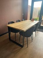 Eettafel boomstam eiken, Ophalen, Eikenhout, 200 cm of meer, 50 tot 100 cm