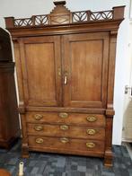 Hollands Louis Seize eikenhouten hekjeskabinet., Antiek en Kunst, Ophalen