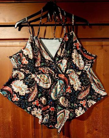 mooie vintage look punten top paisley print 48/50 beschikbaar voor biedingen