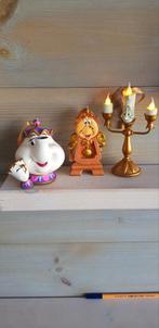 Disney set Belle en het Beest ornamenten, Verzamelen, Disney, Ophalen of Verzenden, Assepoester of Belle, Zo goed als nieuw, Beeldje of Figuurtje