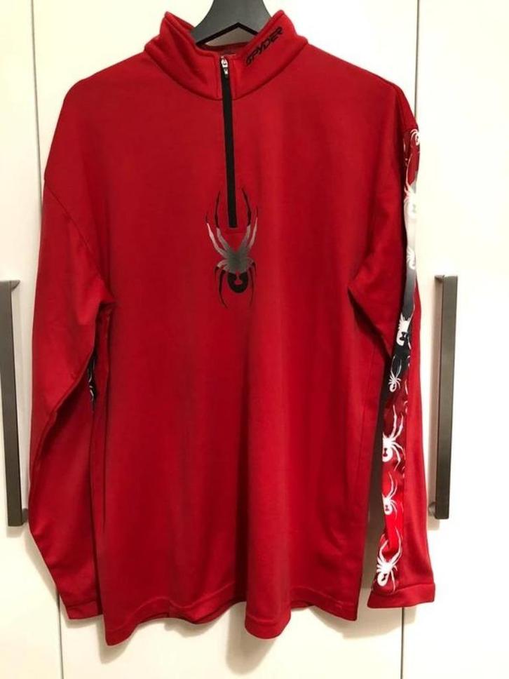 Spyder pully / thermotrui / ski trui heren – rood – maat L, Kleding | Heren, Wintersportkleding, Zo goed als nieuw, Trui, Maat 52/54 (L)