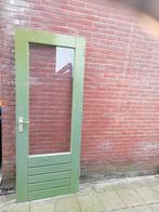 Hardhouten achterdeur 83x212cm bh60cm, 80 tot 100 cm, Ophalen of Verzenden, 200 tot 215 cm, Glas