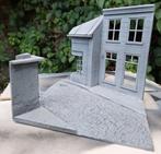 Dioramabase - straatdeel met huizen / gebouwtje - resin 1/35, Verzenden, Zo goed als nieuw, 1:35 tot 1:50, Diorama