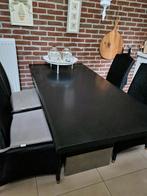 Complete eethoek Vincent Sheppard stoel Massief houten tafel, Ophalen, Zo goed als nieuw, Rotan, 4 tot 6 stoelen