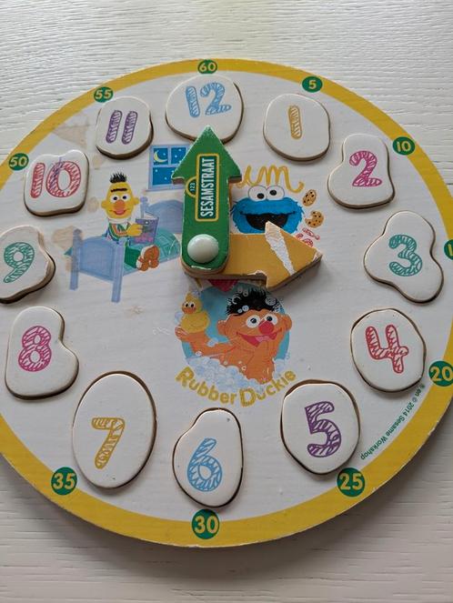 Sesamstraat puzzel klok uniek, Kinderen en Baby's, Speelgoed | Actiefiguren, Gebruikt, Ophalen of Verzenden