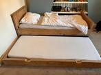 Houten uitschuifbed - Eenpersoons, Huis en Inrichting, Slaapkamer | Bedden, Ophalen, Gebruikt, 90 cm, Eenpersoons