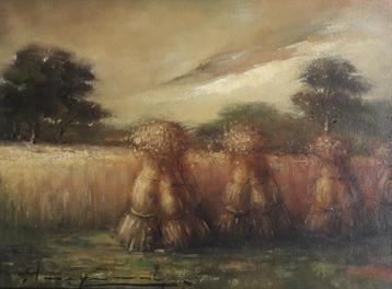 KORENVELD MET KORENSCHOVEN🌾NOSTALGISCH LANDSCHAP🌾LANDBOUW beschikbaar voor biedingen