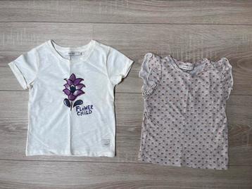 Twee t-shirts maat 98-104 voor meisjes van Sissy Boy