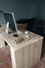 Hoekbureau van steigerhout - Eigen ontwerp, Huis en Inrichting, Bureaus, Ophalen, Gebruikt