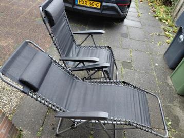 2 Relaxstoelen / Ligstoelen - Verstelbaar beschikbaar voor biedingen