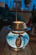 Mooie blauwe lantaarn van Riverdale, Ophalen of Verzenden, Zo goed als nieuw, Overige materialen, Minder dan 25 cm