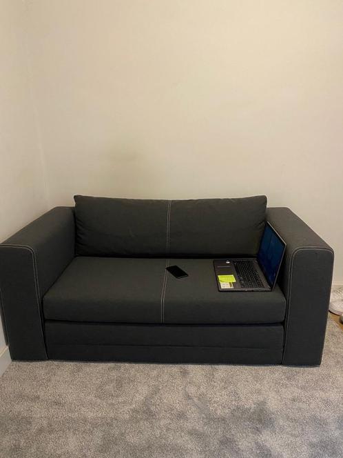 Slaapbank van IKEA, Huis en Inrichting, Slaapkamer | Slaapbanken, Zo goed als nieuw, 140 cm, 200 cm, Tweepersoons, Grijs, Ophalen