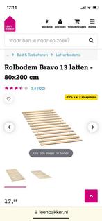 Lattenbodem rol 80x200 NIEUW, Ophalen, Eenpersoons, Nieuw, 80 cm