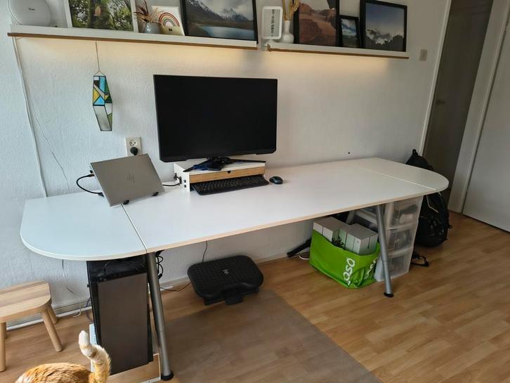 Verstelbaar Groot bureau 160-240x80, Huis en Inrichting, Bureaus, Bureau, In hoogte verstelbaar, Ophalen