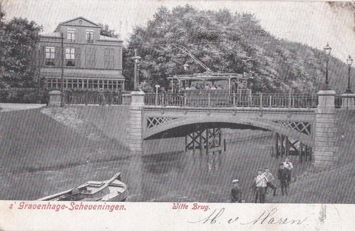 den haag scheveningen  witte brug  1905 tekst/zegel, Verzamelen, Ansichtkaarten | Nederland, Zuid-Holland, 1960 tot 1980, Ophalen of Verzenden