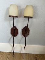 Brocante kandelaars muurbevestiging, Ophalen of Verzenden, Gebruikt, 50 tot 75 cm