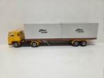 Tekno Scania 141 containeroplegger Demo, Hobby en Vrije tijd, Modelauto's | 1:50, ., Zo goed als nieuw, ., Ophalen of Verzenden