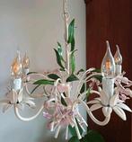 Franse Brocante Kroonluchter luchter luster bloemen, Ophalen of Verzenden