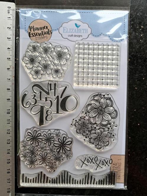 PLANNER STEMPEL ECD ELIZABETH CRAFT DESIGNS  CS124 PATTERNS, Hobby en Vrije tijd, Stempelen, Zo goed als nieuw, Clearstamp, Ophalen of Verzenden
