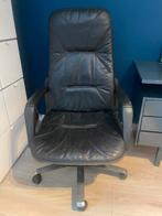 Bureaustoel zwart leer GRATIS, Ophalen, Gebruikt, Zwart, Bureaustoel