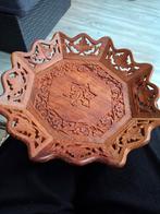 Houtsnijwerk schaal uit India, Ophalen of Verzenden