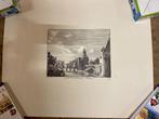 Oude prent Utrecht, Verzamelen, Foto's en Prenten, Gebruikt, Ophalen of Verzenden, Gebouw, Voor 1940
