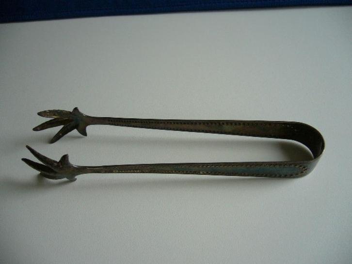 Hoka verzilverde suikerklontjestang uit de jaren 50 - 60, Antiek en Kunst, Antiek | Woonaccessoires, Ophalen of Verzenden