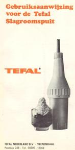 GebruiksAanwijzing RETRO Tefal SlagroomSpuit (Digitaal), Verzenden, Nieuw