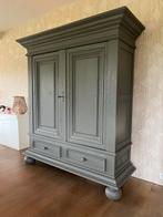 Klassieke eiken linnenkast met 3 planken, Huis en Inrichting, Kasten | Kledingkasten, Ophalen, Gebruikt, Landelijk klassiek, 150 tot 200 cm