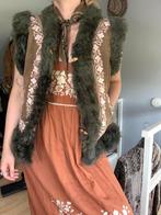 Vintage suede leren waistcoat S M bohemian lammy coat, -, -, Ophalen of Verzenden, Zo goed als nieuw