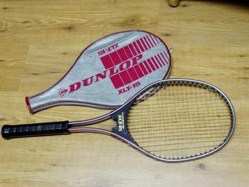 Dunlop XLT-15 vintage tennisracket + opberghoes beschikbaar voor biedingen
