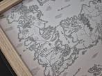 Print met lijst Game of Thrones map, Ophalen of Verzenden, Nieuw, Film, Foto of Kaart