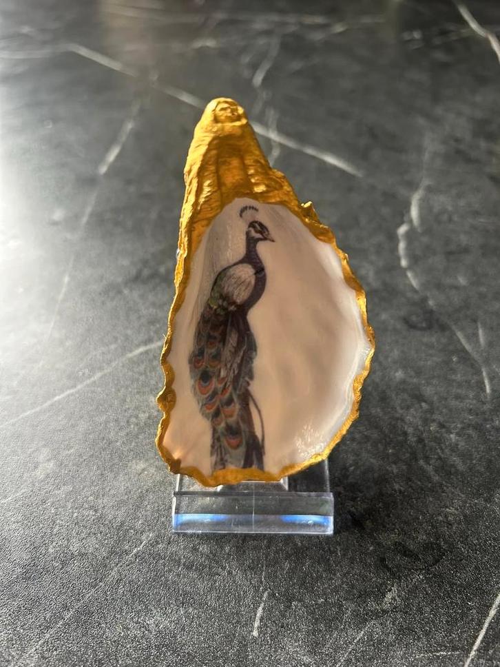 Pauwen Oesters - Handbeschilderd & Uniek!, Antiek en Kunst, Antiek | Woonaccessoires, Ophalen of Verzenden