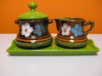 vintage roomstel suikerpot en melkkan Zell am Harmersbach, Huis en Inrichting, Keuken | Servies, Gebruikt, Keramiek, Overige typen