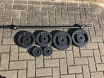 Les mills bodypump set hh body pump stang net schijven, Gebruikt, Stang, Les mills, Halterset