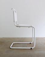 6x vintage leren buisframe stoelen Thonet S33 stijl, Huis en Inrichting, Stoelen, Ophalen, Gebruikt, Molenakkerstraat 10b, Wit