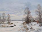 Peter Motz (1934-2003) - Winters landschap, Ophalen of Verzenden