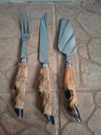 Originele Bestekset uit Frankrijk met hertenpoten, Ophalen of Verzenden