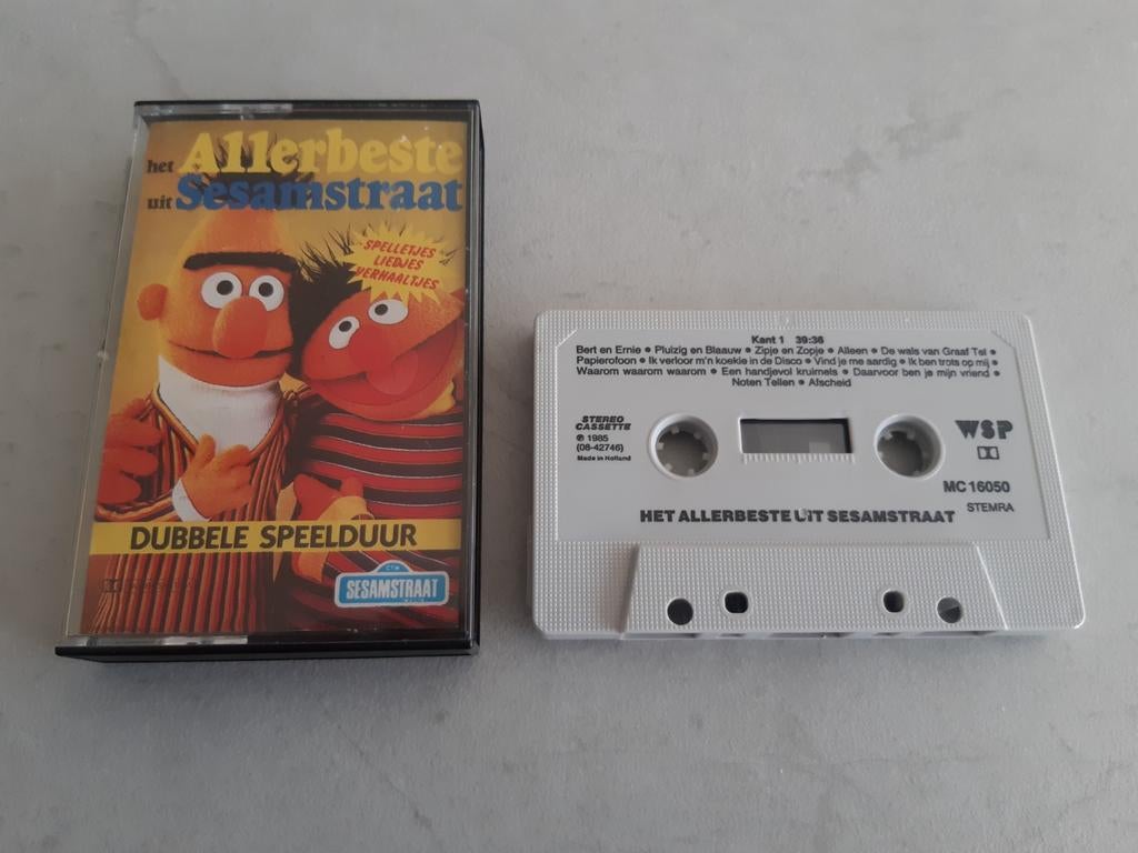 Het allerbeste uit Sesamstraat - Cassettebandje. Dubbele spe, Cd's en Dvd's, Cassettebandjes, Ophalen of Verzenden, Kinderen en Jeugd