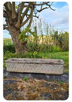 Mid Century Grandon Fres stenen Plantenbak, Tuin en Terras, Beton, Gebruikt, Rechthoekig, Minder dan 30 cm