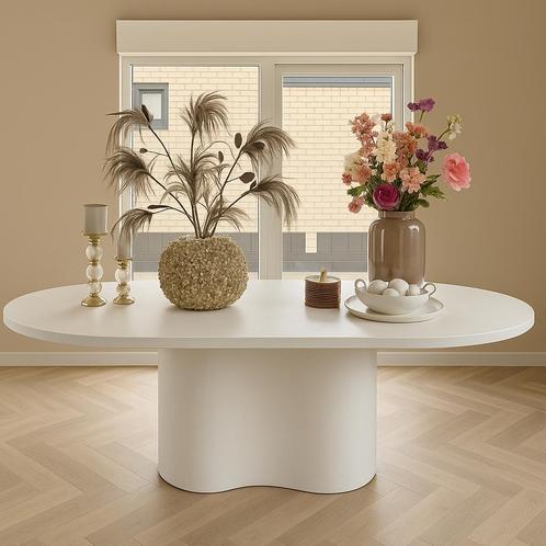 Eettafel op maat - beton | ovaal | organisch | Design tafel, Huis en Inrichting, Tafels | Eettafels, Nieuw, 200 cm of meer, Vijf personen of meer